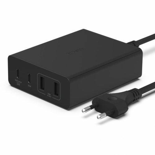 Belkin 108W 4-Port GaN, 2x USB-C, 2x USB-A, 2m Netzkabel, blk