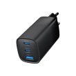 Cablexpert 3-port 65 W GaN USB PowerDelivery fast charger | TA-UC-PDQC65-01-BK TA-UC-PDQC65-01-BK