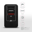 AXAGON Dual wallcharger 240V/2x USB port QC3.0/AFC/FCP and 5V-1.2A, 24W | ACU-QS24 ACU-QS24