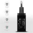 AXAGON Dual wallcharger 240V/2x USB port QC3.0/AFC/FCP and 5V-1.2A, 24W | ACU-QS24 ACU-QS24