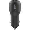Belkin Dual USB-A Kfz-Ladegerät, 24W, schwarz