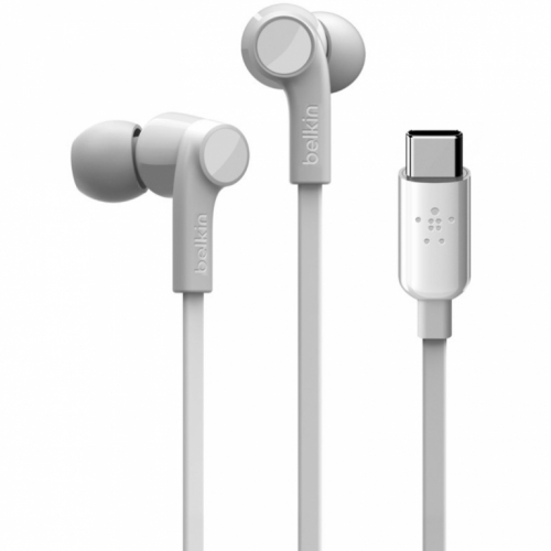 Belkin Rockstar In-Ear Kopfhörer mit USB-C Connector, weiß