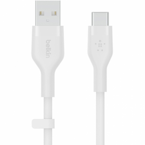 Belkin Flex USB-A/USB-C Silikon-Kabel, 2m, weiß