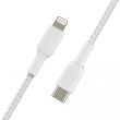 Belkin Lightning/USB-C Kabel ummantelt mfi 1m weiß