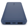 Belkin BOOST CHARGE Powerbank, 10.000mAh 12W, USB-A & -C, blue