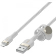 Belkin PRO Flex Lightning/USB-A Kabel, Apple zert., 3m, weiß