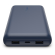 Belkin BOOST CHARGE Powerbank, 20.000mAh 15W, USB-A & -C, blue