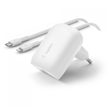 Belkin 30W USB-C Ladegerät PD und PPS inkl. Lightning Kabel 1m