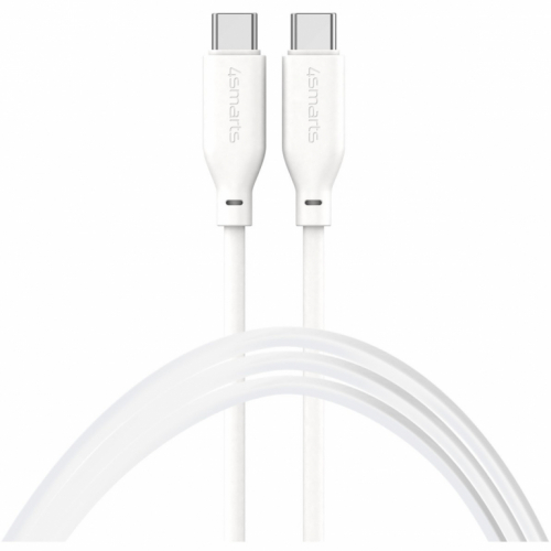4smarts USB-C / USB-C Silikon-Kabel High Flex 60W 1.5m Wei