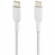 Belkin USB-C/USB-C Kabel ummantelt, 1m, weiß