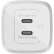 Belkin 45W Dual USB-C GaN Ladegerät Power Deliver, PPS, white