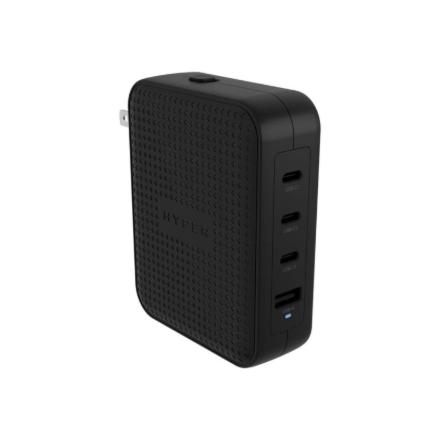 Hyper HyperJuice 145W USB-C GaN Travel Charger with 4 Ports - Black | Hyper HJ1001BKWWGL
