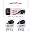 ICY BOX Charger 38W 2-Port USB-A 18W/USB-C 30W Black