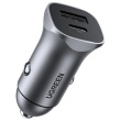 UGREEN USB-C PD+USB-A QC 24W Fast Car Charger Gray