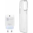 Cellularline Starter Kit Charger+Case f. iPhone 14 Pro Max