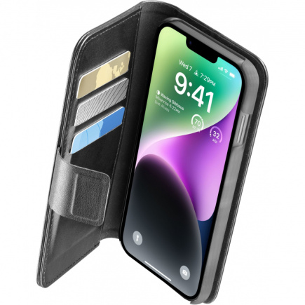 Cellularline Case BOOK AGENDA 2 f. iPhone 14 Plus. black