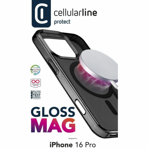 Cellularline Gloss MagSafe Case MAG iPhone 16 Pro Black