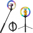 Logilink Smartphone-Ringlicht m.Selfie-Stick-Stativ.DM 20cm