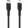 Belkin Lightning/USB-C Kabel ummantelt mfi 1m schwarz