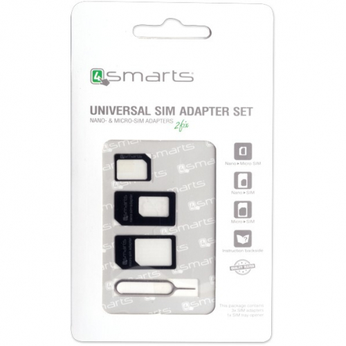 4smarts Universal SIM-Adapter Set 3 Stck