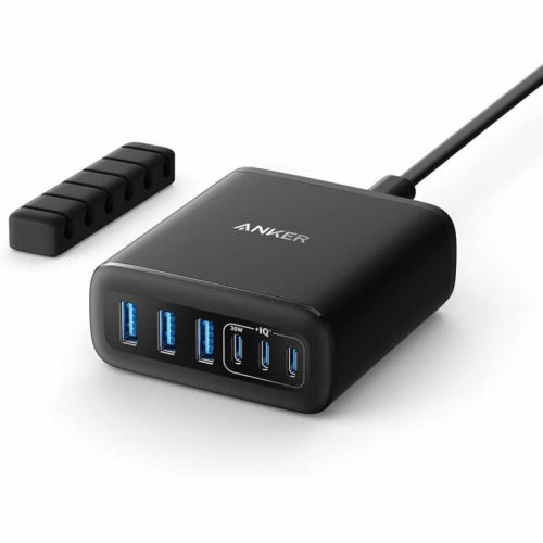 ANKER 6-in-1 Ladestation 112W 3x USB-A 3x USB-C schwarz