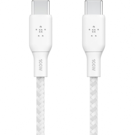 Belkin BOOST CHARGE USB-C/USB-C Kabel, bis 100 W, 3m, weiß
