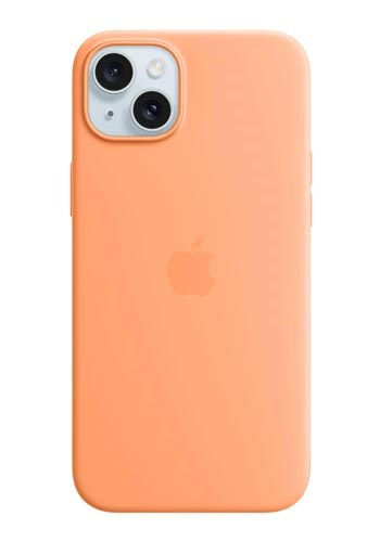 Apple iPhone 15 Plus Silicone Case with MagSafe - Orange Sorbet