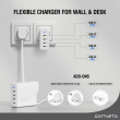 4smarts Ladegert GaN Flex Pro 200W 4 USB-C. wei