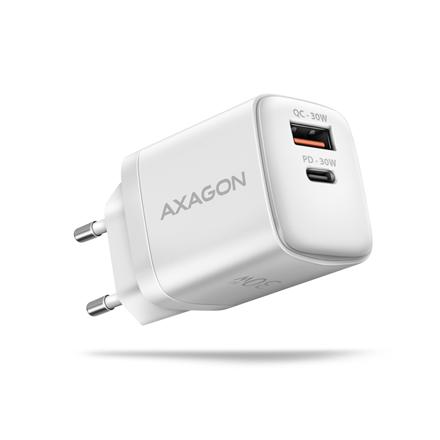 AXAGON Wall Charger 2x port (USB-A+USB-C), 30W | ACU-PQ30W ACU-PQ30W