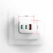 AXAGON GaN wallcharger 3x port (USB-A + 2x USB-C), PD3.0/PPS/QC4+/SFC2.0/AFC/SCP/FCP/Apple, 65W | ACU-DPQ65W ACU-DPQ65W