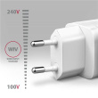 AXAGON GaN wallcharger 3x port (USB-A + 2x USB-C), PD3.0/PPS/QC4+/SFC2.0/AFC/SCP/FCP/Apple, 65W | ACU-DPQ65W ACU-DPQ65W