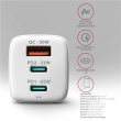 AXAGON GaN wallcharger 3x port (USB-A + 2x USB-C), PD3.0/PPS/QC4+/SFC2.0/AFC/SCP/FCP/Apple, 65W | ACU-DPQ65W ACU-DPQ65W