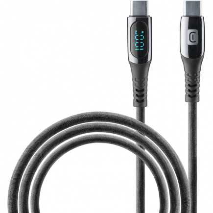Cellularline 5A Display Cable 2m USB Typ-C/ Typ-C Black