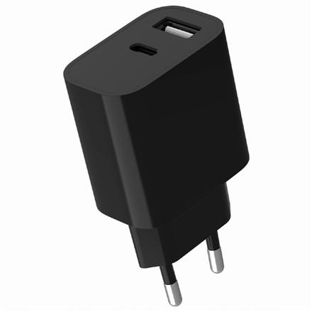 Gembird 2-port universal USB charger (A+C), 2.4 A | TA-UC-2AC12-01-BK TA-UC-2AC12-01-BK