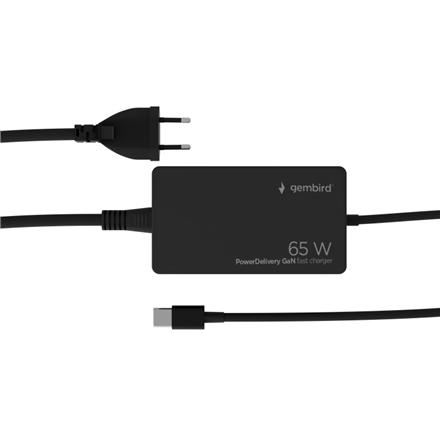 Cablexpert 65 W PowerDelivery GaN USB Type-C Fast Charger | NPA-AC-PDQC65-01 NPA-AC-PDQC65-01