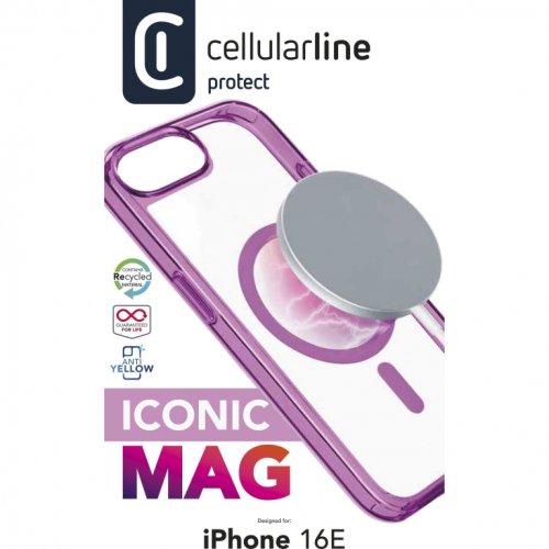 Cellularline Iconic MAG MagSafe Case fr Apple iPhone 16e Pink