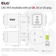 Club3D Ladegerät 2xUSB Typ C. 1xUSB Typ A. PD 65W. GaN retail