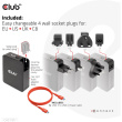 Club3D Ladegerät 3xUSB Typ C. 1xUSB Typ A. PD 140W. GaN retail
