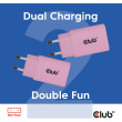Club3D Lifestyle Ladegerät USB-C 30Watt. 2Stk pink retail