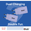 Club3D Lifestyle Ladegerät USB-C 30Watt. 2Stk lila retail