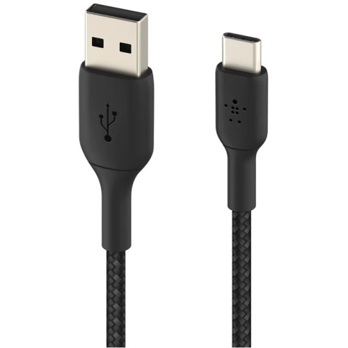 Belkin USB-C/USB-A Kabel ummantelt, 1m, schwarz