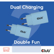 Club3D Lifestyle Ladegerät USB-C 30Watt. 2Stk blau retail