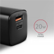 AXAGON Wallcharger 2x port (USB-A + USB-C), 20W | ACU-PQ20 ACU-PQ20