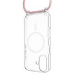 Fixed | MagPure Neck | Back Cover with Lanyard | Apple | iPhone 16 Plus | TPU | Clear, Pink FIXPUNM-1401-PI