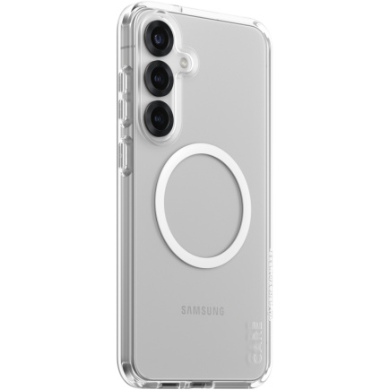 CARE Flagship Case Clear w. white QI Galaxy S25 Plus