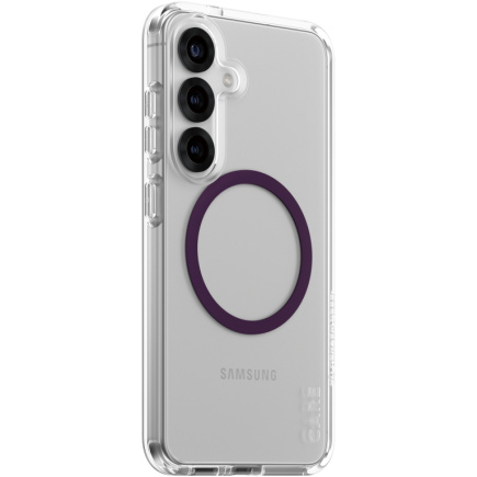 CARE Flagship Case Clear Combat w. Plum Purple QI Galaxy S25