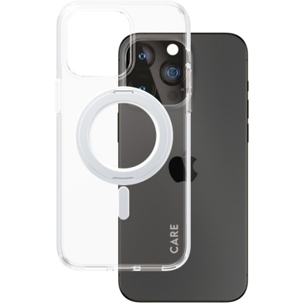 CARE Case Silver Kickstand MagSafe iPhone 15 Pro Max