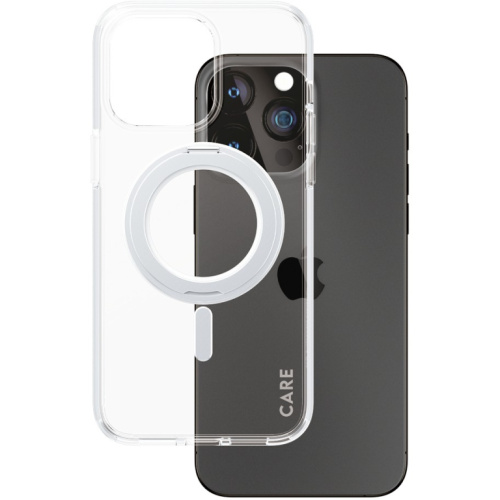 CARE Case Silver Kickstand MagSafe iPhone 15 Pro Max