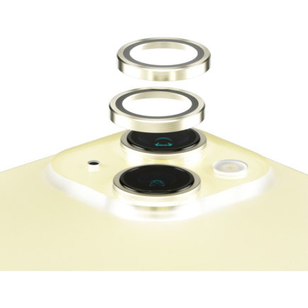 PanzerGlass Hoops Camera Protector iPhone 15. 15 Plus Yellow