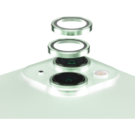 PanzerGlass Hoops Camera Protector iPhone 15. 15 Plus Green